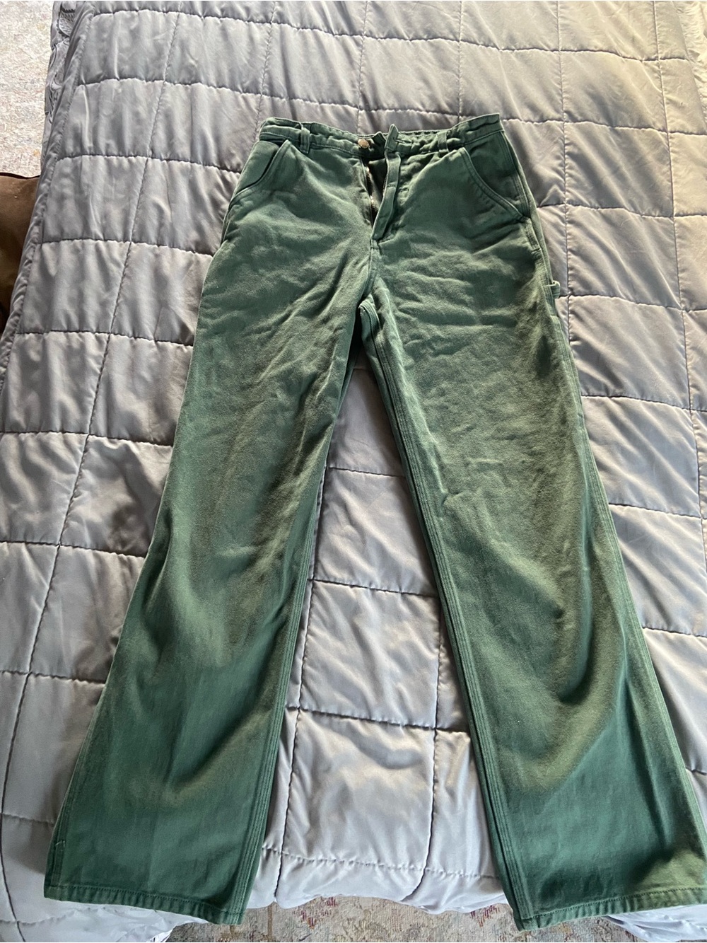 Thrills Green Wide-Leg Jeans